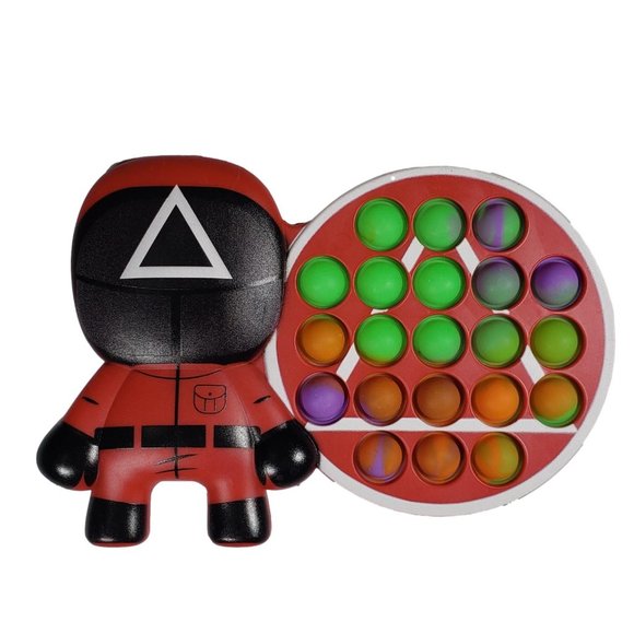 Other - Squid Games TRIANGLE GUARD Sensory Puzzle Pop It Toy NEW